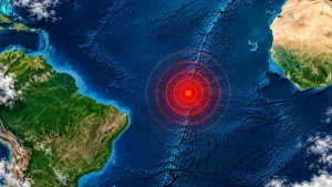 FUERTE SISMO DE MAGNITUD 6,9 SACUDE EL OCÉANO ATLÁNTICO ESTE 13 DE OCTUBRE